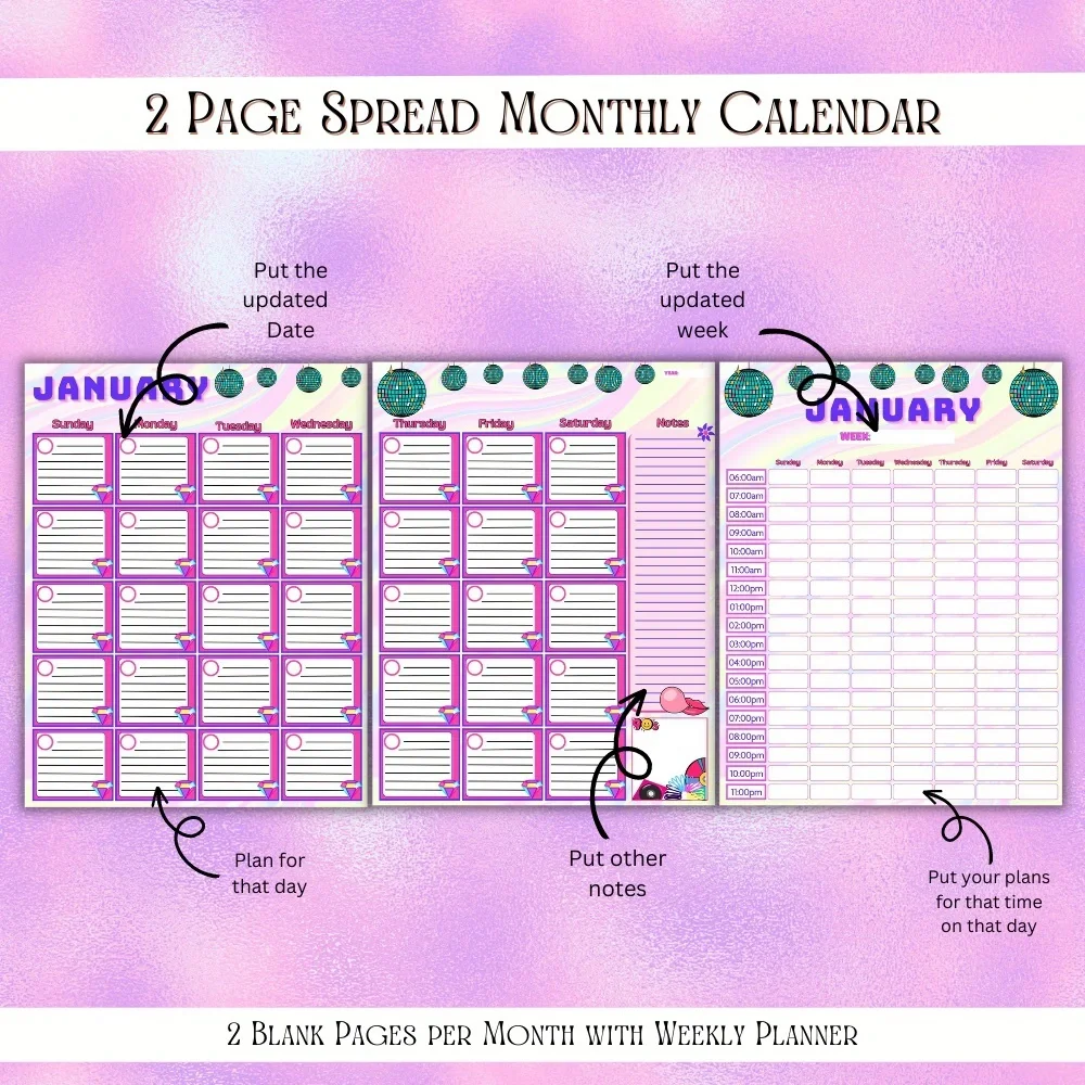 Colorful Road Trip Planner Binder